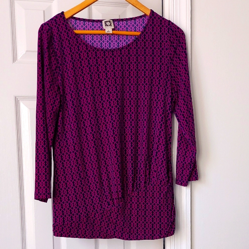 NWT Purple Anne Klein Top
